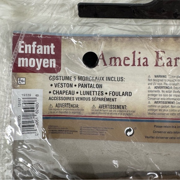 Amelia Earhart costume NEW child M 8-10 Halloween jacket pants hat goggles scarf - Picture 9 of 11